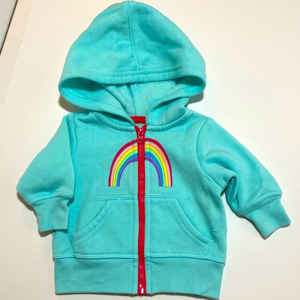 Okie Dokie Rainbow Hoodie size NB
